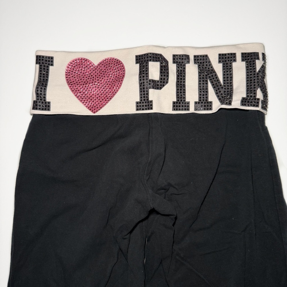 PINK Victoria’s Secret Bling I Heart PINK Foldover Waistband